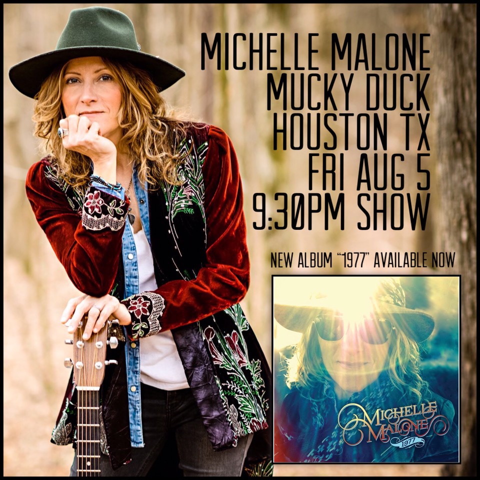Houston!! Im excited to see yall again - its been years! Last time i was at the duck with @patricepikeband - can I count on you to help spread the word? #houstontx #thingstodoinhouston #michellemalone #1977newalbum