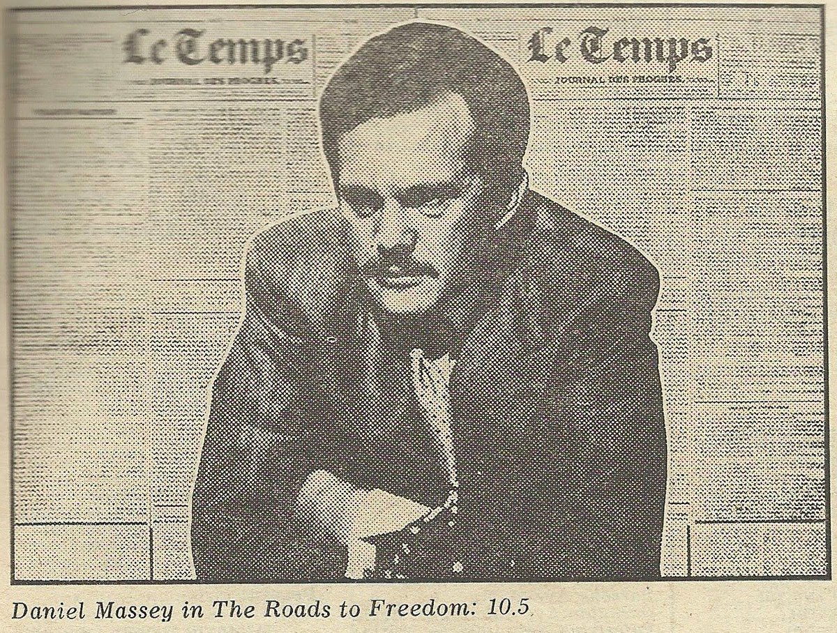 johncornelius01's tweet photo. Sartre on telly. Well done BBC4. Remember enjoying this when it first aired in 1970. Quite taken aback by its unflinching approach to issues which were then largely taboo. Superb cast. If you want an undumbed-down meaty slice of existential angst this is it. #TheRoadsToFreedom https://t.co/iI3q4tb3AW