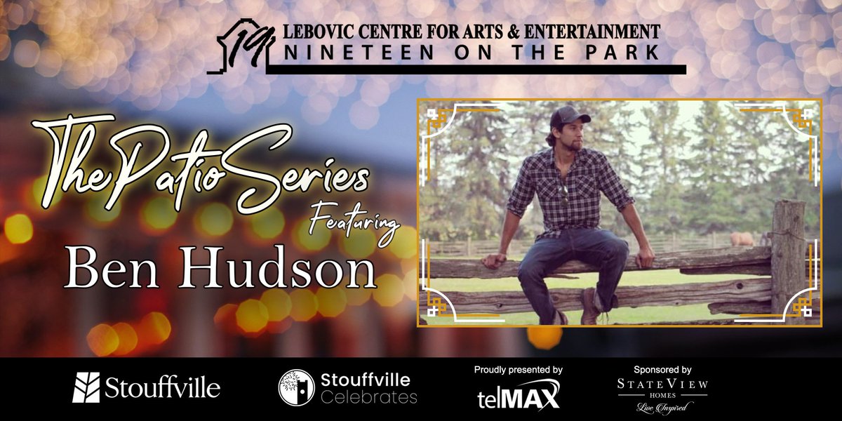 19onthePark's tweet photo. Ben Hudson will be hitting the stage right here in Civic Square Friday August 12 @ 8 PM for a FREE patio show!🎤 Walk-ins are welcome, Pre-registration is required to reserve seats. 
REGISTER NOW! 🎟️https://t.co/4NroQQQj13 https://t.co/3YnRuuOwKj