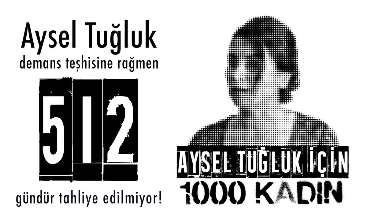 BinlerceAysel's tweet photo. Aysel Tuğluk demans teşhisine rağmen 512 gündür tahliye edilmiyor #AyselTuğlukİçinAdalet https://t.co/3ah3Rw8HsY
