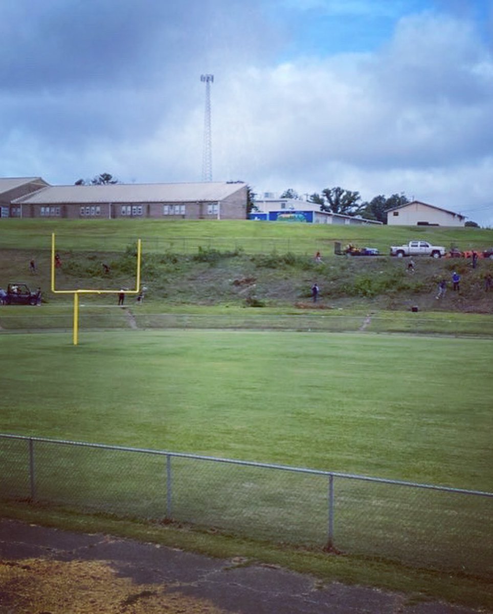 CoosaFootball1's tweet photo. Another Great Day of service at Keith Bullard Stadium getting our Home Field ready for the upcoming season!!! #GoCougars #CoosaTough #ForTheCounty https://t.co/S6DN2n1p2O