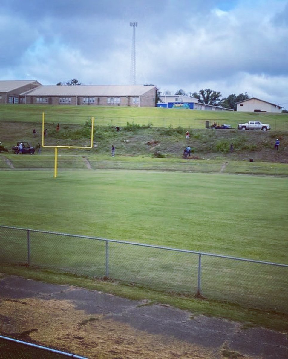 CoosaFootball1's tweet photo. Another Great Day of service at Keith Bullard Stadium getting our Home Field ready for the upcoming season!!! #GoCougars #CoosaTough #ForTheCounty https://t.co/S6DN2n1p2O