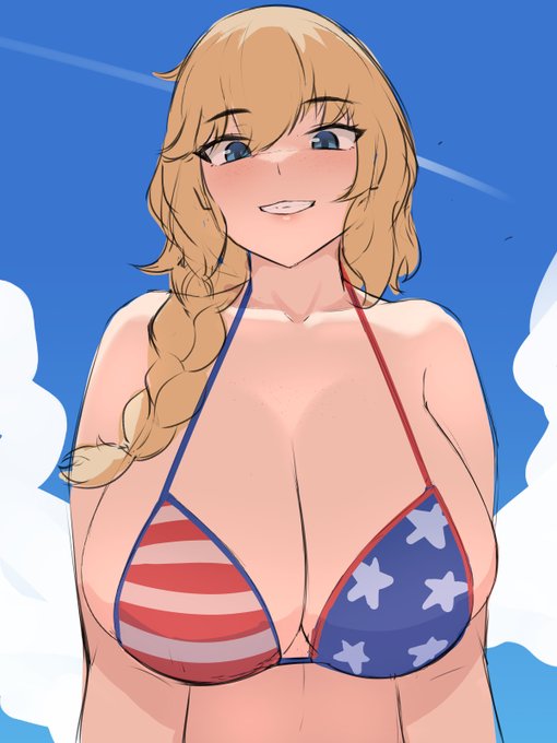 wip
塗りの確認で星条旗ビキニちゃん 
