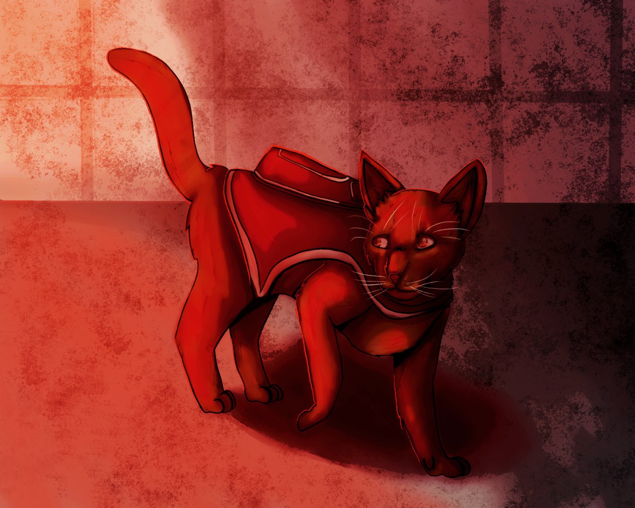 Stray кот арт