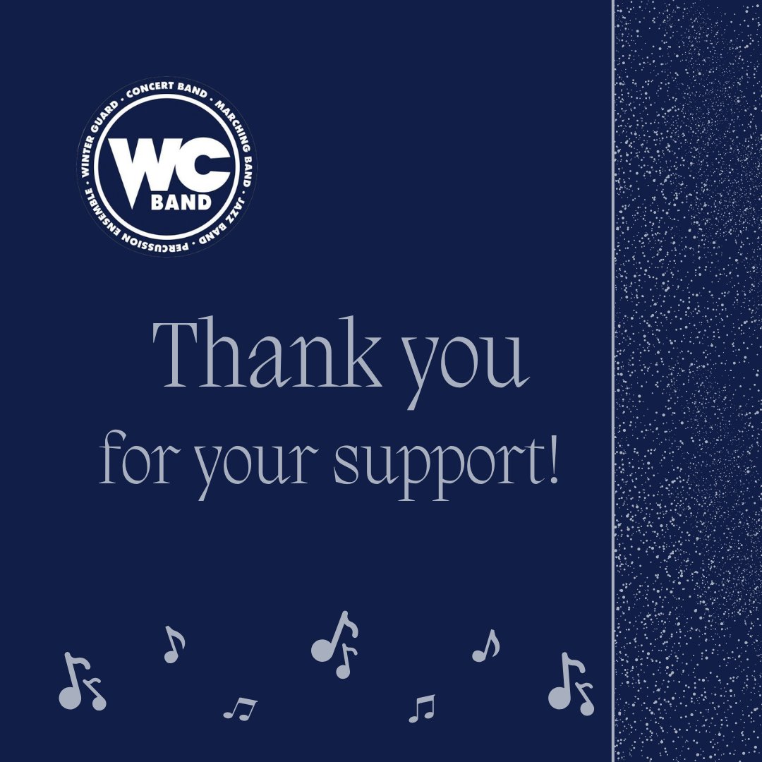Huge thanks to those who supported Tag Day. The donations are still coming in, and we are projected to surpass our $10,000 goal! Congratulations to the residents of The Estates of Shayler Ridge. On Friday, August 5, the WCMB will march and perform in your subdivision at 7pm.
