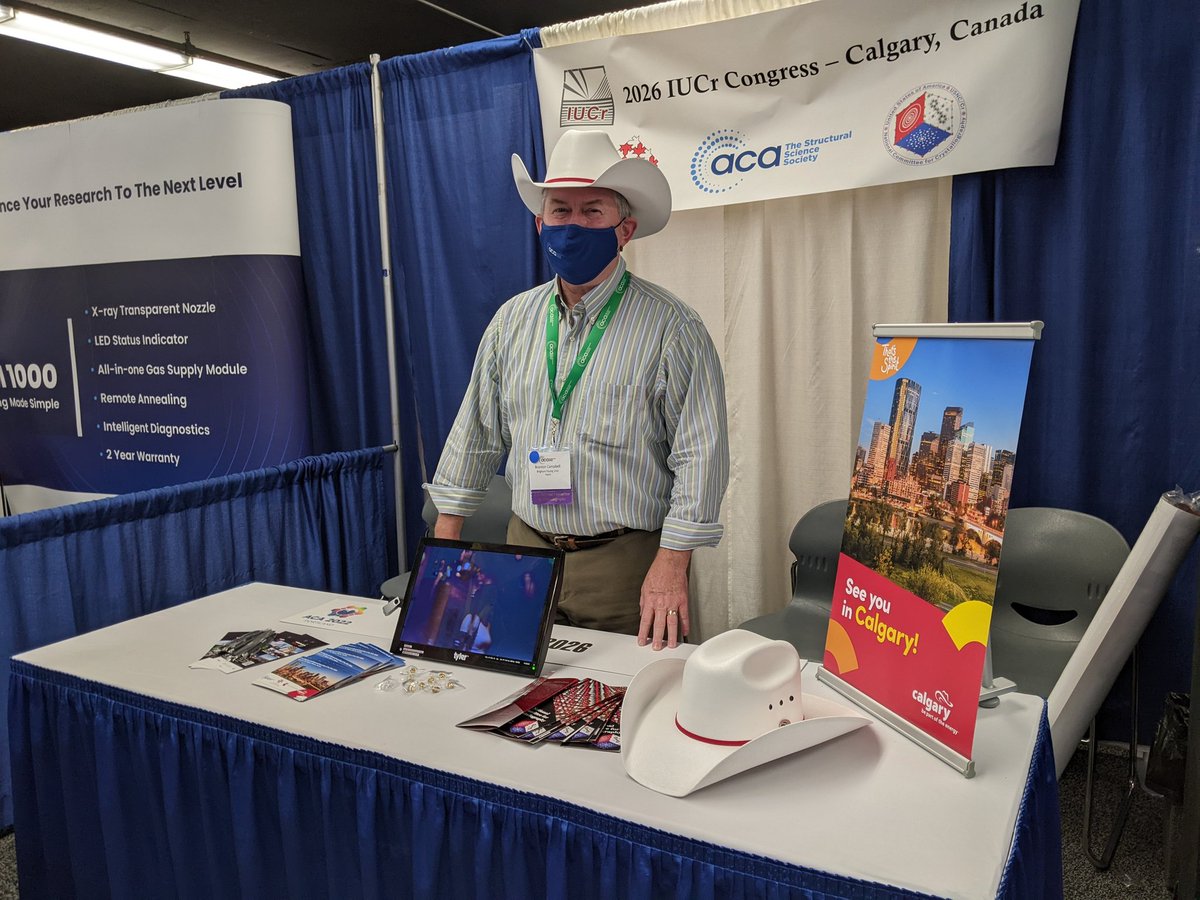 Hello #acamtg2022 ! Our booth features info about the <a href="/USNCCryst/">U.S. National Committee for Crystallography</a>, <a href="/IUCr/">IUCr</a> 2026 meeting in Calgary and even some of our smiling faces! We'll be around during poster sessions, coffee breaks and other exhibitor hall functions.