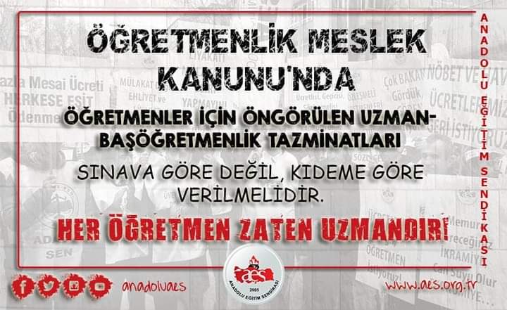 180-240 saat ekran karşısında zorunlu video izleyerek, sonrasında sınav ile uzman-başöğretmenlik olmaz!Öğretmenlik mesleği zaten uzmanlık gerektiren bir meslektir.
Kıdemi dolan her öğretmen öngörülen tazminattan sınavsız şartsız yararlanmalıdır
#UzmanlığımDiplomamdır
#sınaviptal