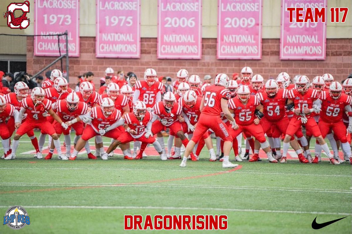 CortlandFB's tweet photo. Our guys are fired up with just 11 days left until report day📈
-
Did you know that our 11 wins last season tied for the most Cortland history? Our 1988 squad was the only other group to do it, where they also took home the Jugs and a conference title!
#17daysof117 #dragonrising https://t.co/yMCoQXaj2c