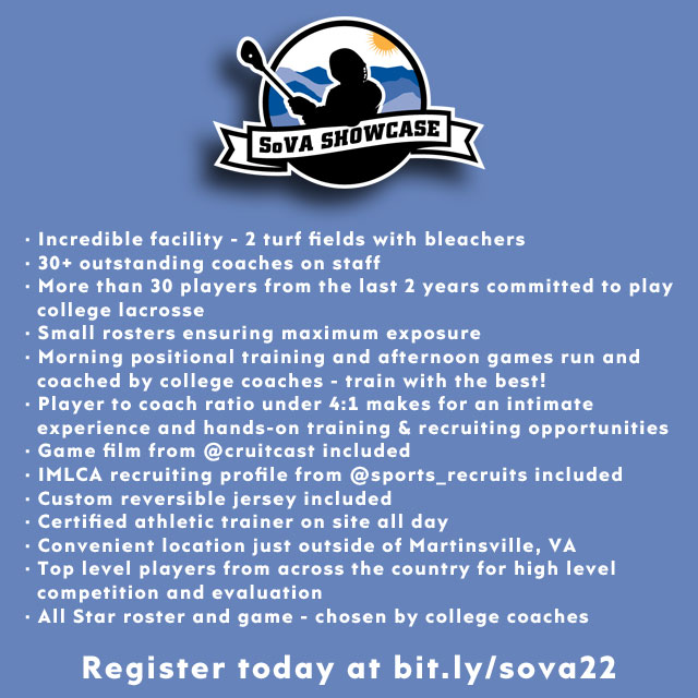 If you're looking for a great Showcase event, look no further than the #SoVAShowcase. 30+ college coaches, great facility, great opportunity to connect with college coaches! Register at bit.ly/sova22