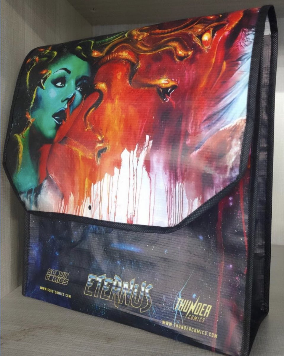 We had some lucky winners at @comic_con take home some major prizes: they snagged this bag filled with signed comics from our amazing creators! What was your favorite #ComicCon exclusive? #ThunderComics