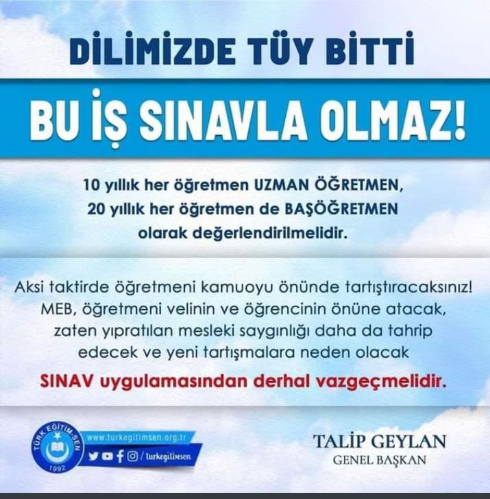 Hakedilmiş olan sınavla verilemez
Mesleki saygınlığı daha fazla zedelemeyin