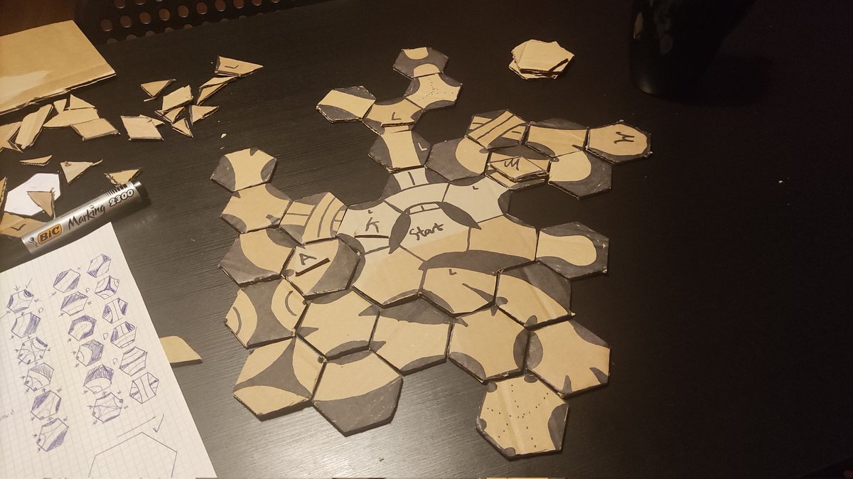 FatherHellion's tweet photo. Prototype 0.1.
Bull of Minos. 

This is more of a note to self of when my idea started to take shape and finally putting it in motion even if I am barely scratching the surface yet. 

#BullOfMinos #boardgame #survivalgame https://t.co/OmCzI24CKo