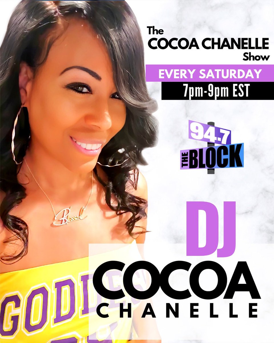 Juvonn (@teamtex321) on Twitter photo Everyone Locked in The Cocoa Chanelle Show with The Legendary <a href="/DjCocoaChanelle/">DJ Cocoa Chanelle</a> on <a href="/947TheBlock/">94.7 THE BLOCK</a> via <a href="/Audacy/">Audacy</a> App Everyone Locked in The Cocoa Chanelle Show with The Legendary <a href="/DjCocoaChanelle/">DJ Cocoa Chanelle</a> on <a href="/947TheBlock/">94.7 THE BLOCK</a> via <a href="/Audacy/">Audacy</a> App