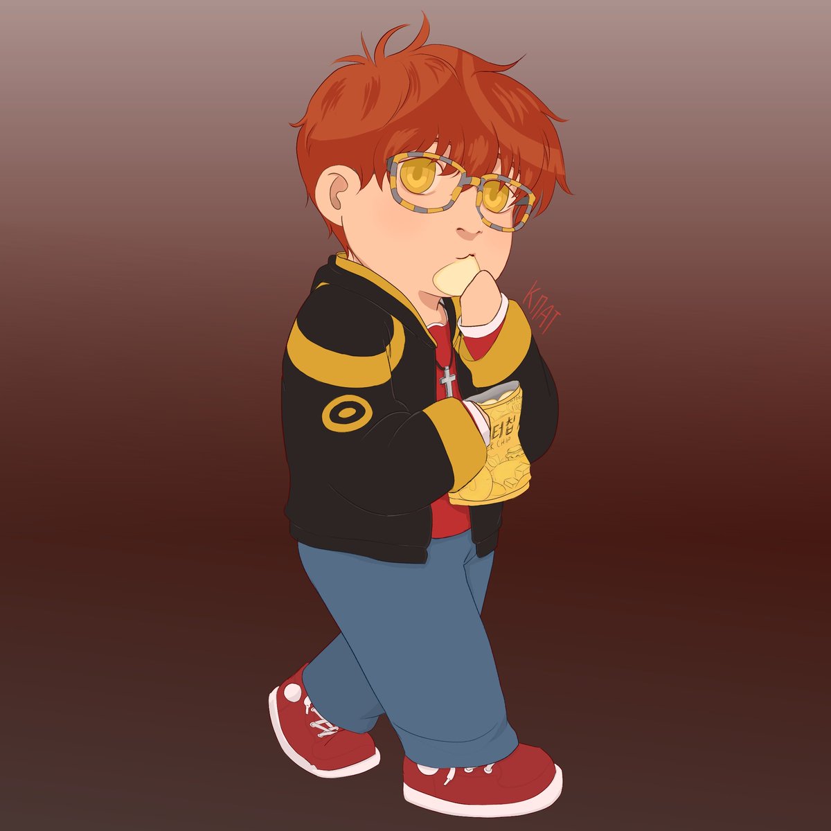Kmat2121's tweet photo. Trying to make Chibi:
Saeyoung Choi

#mysticmessenger https://t.co/Gg47Ujk1lt