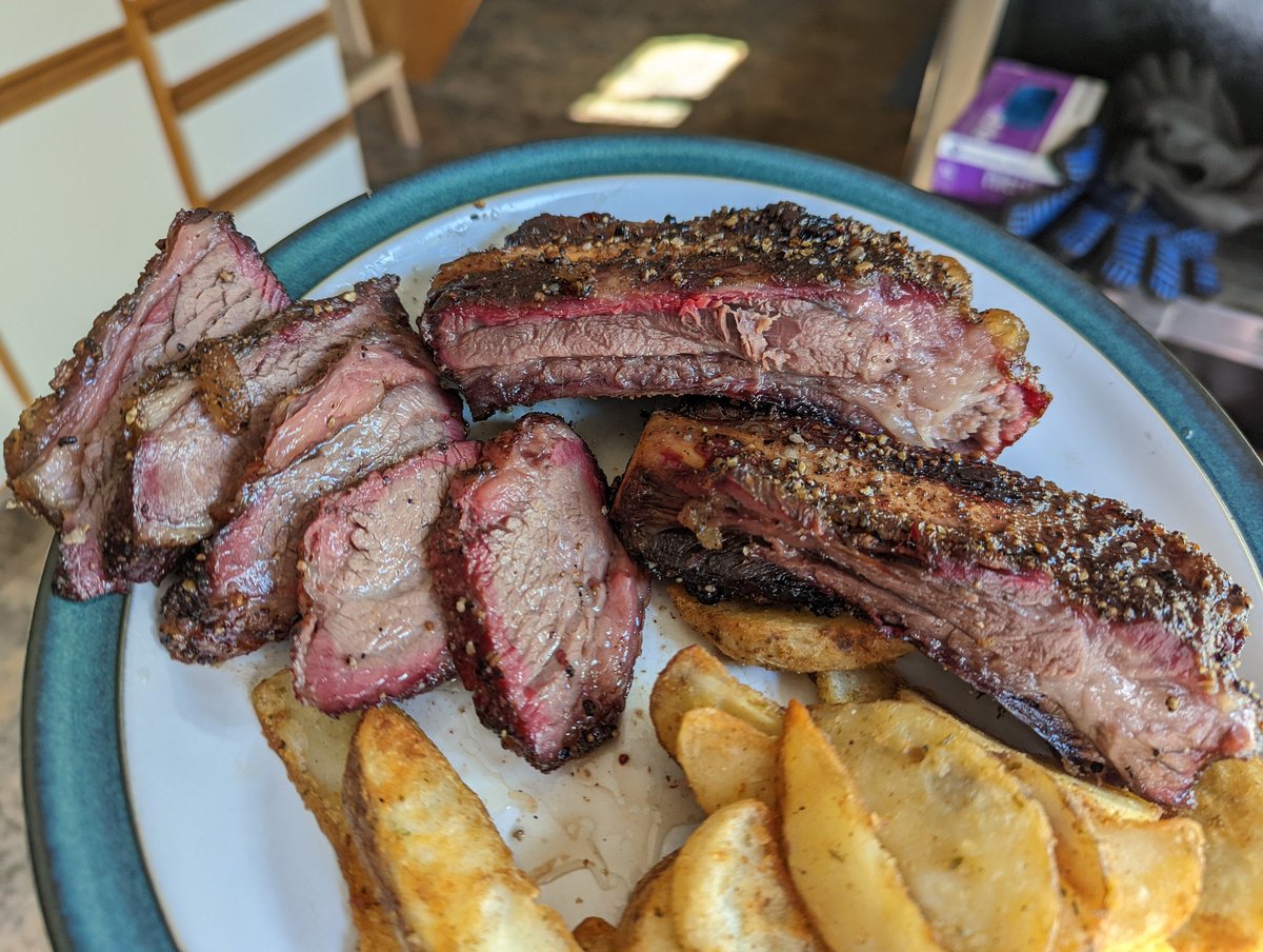 And Dinner is Served.  Potatoes count as a vegetable right? #Yegfood #yegbbq #NonayBeef