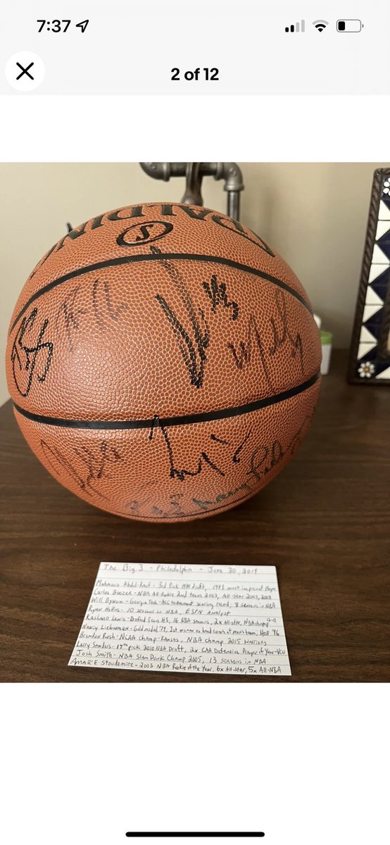 sws_phd's tweet photo. Best offer on @nba ball w/ multiple signatures. #mahmoudabdulrauf #carlosboozer #willbynum #ryanhollins #rashardlewis #nancylieberman #brandonrush #larrysanders #joshsmith #amarestoudemire #big3 @thebig3 check out all pictures in thread. DM serious offers. #paypal for payment 1/ https://t.co/TyhRMqmAhP