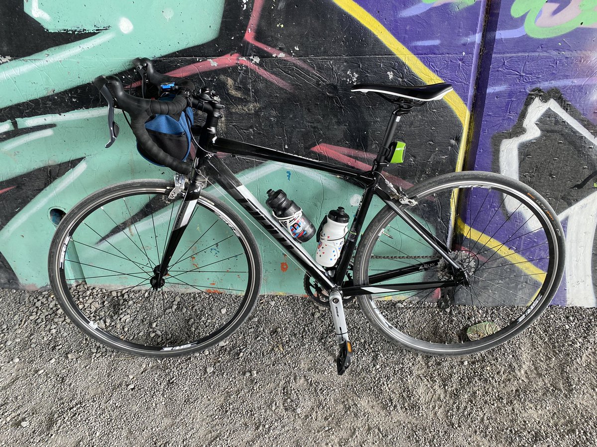 ottpak's tweet photo. My first activity since rolling my ankle at SMH. Just nice being out & easy on the ankle. Went up Corkstown Road for the quad burn and โMichelleโ hung in there. #crosstraining #runnernotrunning #ottbike #cycling #roadtochicago https://t.co/A91d532N7k