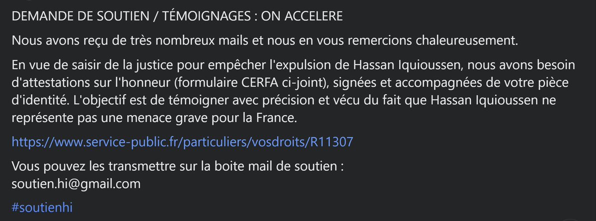 Soutien Hassan Iquioussen tweet media