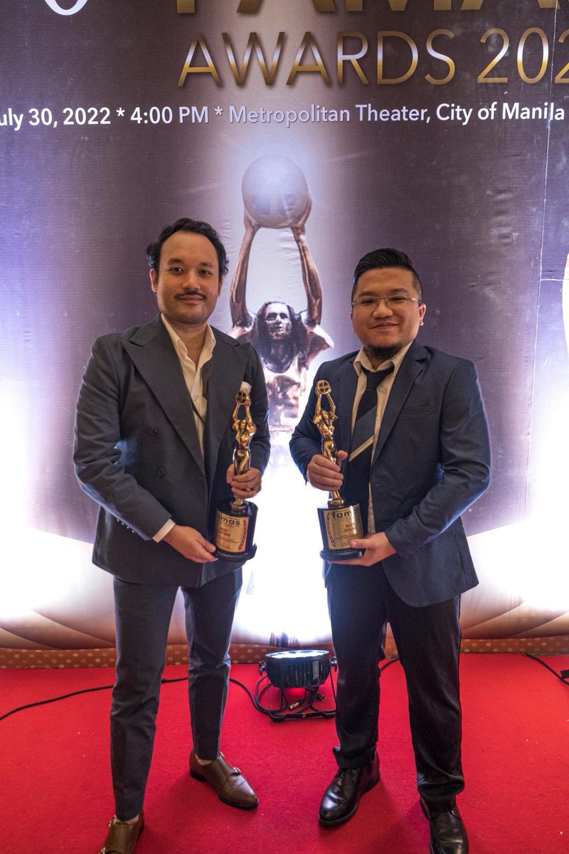 rephaelmendoza's tweet photo. Best Editing and Best Sound! Congratulations, team #AHardDay ๐๐๐ Thank you again Direk Law Fajardo for the opportunity to do the musical score for the film! Congratulations still on our nomination @retepjoe, proud of us, brother! Let's do this again! #70thFAMAS https://t.co/yNcG9xXlvy