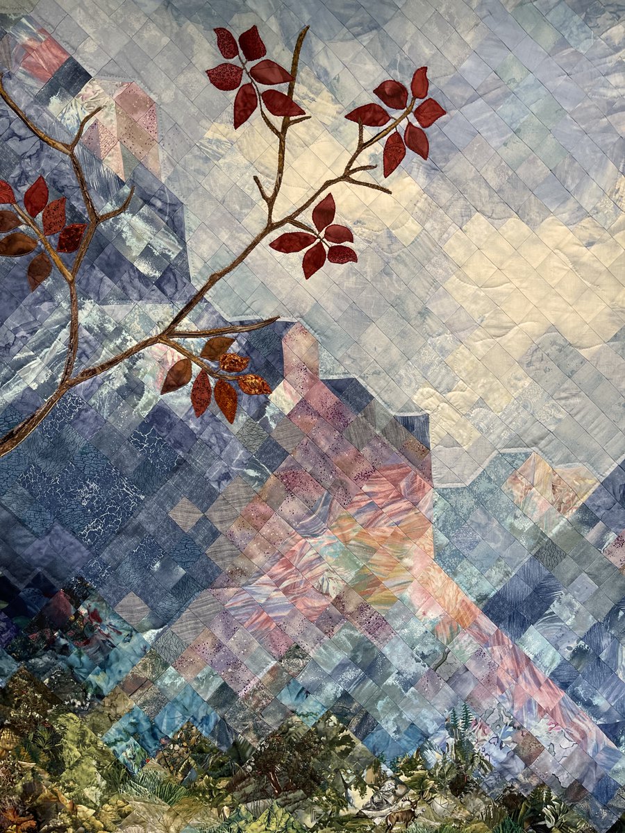 JonasSickler's tweet image. My mother started this quilt 20 years ago, and just finished it today. I can't imagine spending 2 decades working on one project like this.

I remember boxes of fabric strewn about like pieces of a jigsaw puzzle.

She had a vision.

It's extraordinary.