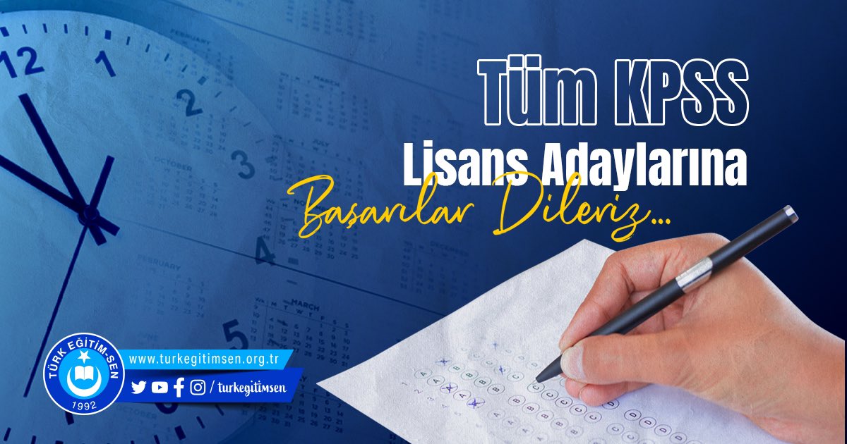 Yarın gerçekleştirilecek olan 2022 KPSS Lisans Genel Yetenek, Genel Kültür ve Eğitim Bilimleri oturumlarına girecek tüm adaylara başarılar temenni ediyor, sınavlarda görev alacak meslektaşlarımıza kolaylıklar diliyorum.
#kpss2022
#KPSS2022 
#2022KPSS