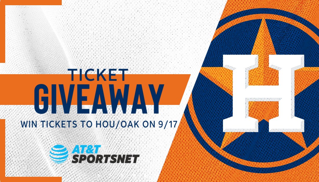 ⚾TICKET GIVEAWAY⚾ We're giving away 4️⃣ tickets to the Astros game on September 17! RT this post and make sure you're following @ATTSportsNetSW and @JuliaMorales on Twitter and Instagram to WIN! Contest ends tomorrow, so 𝐄𝐍𝐓𝐄𝐑 𝐓𝐎 𝐖𝐈𝐍 today!
