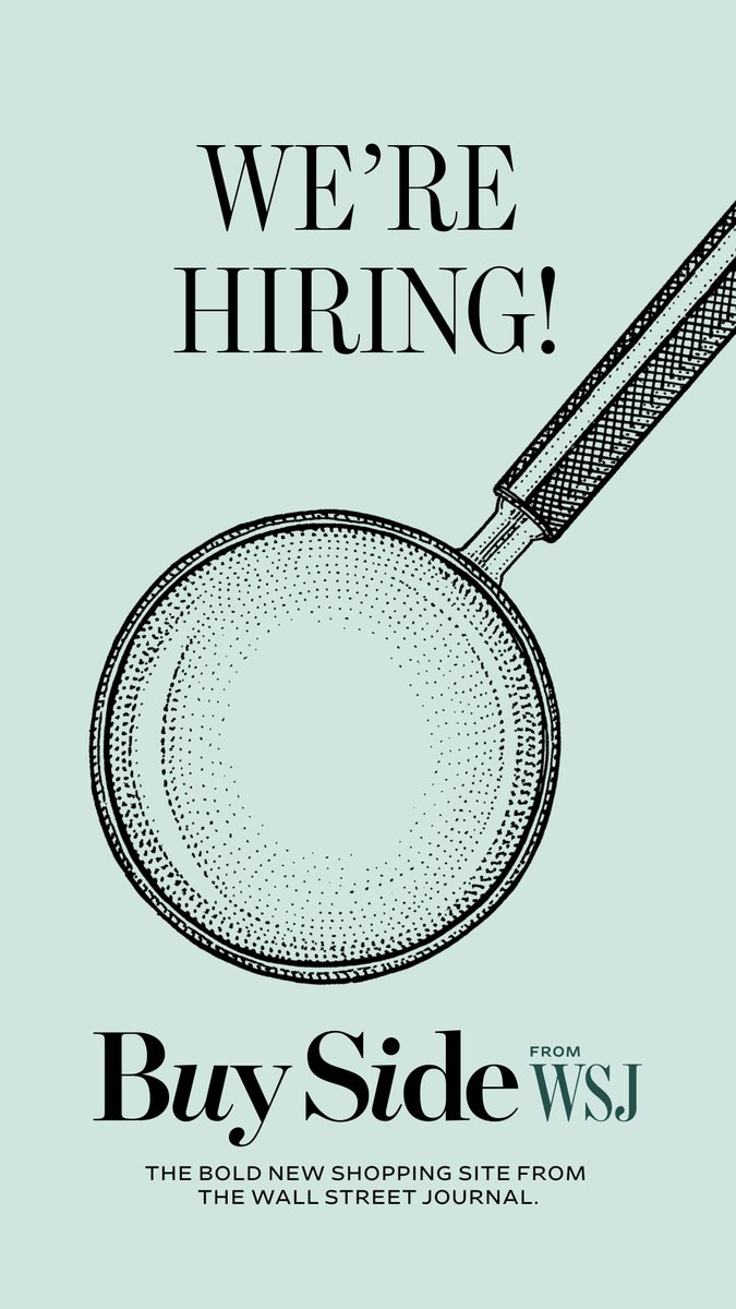 lyazel's tweet photo. We're hiring! Come join the @BuySideWSJ team. We review and recommend products and services from commuter bags to rewards credit cards to electronics gear and so many gifts. https://t.co/IpgoVN93qE
