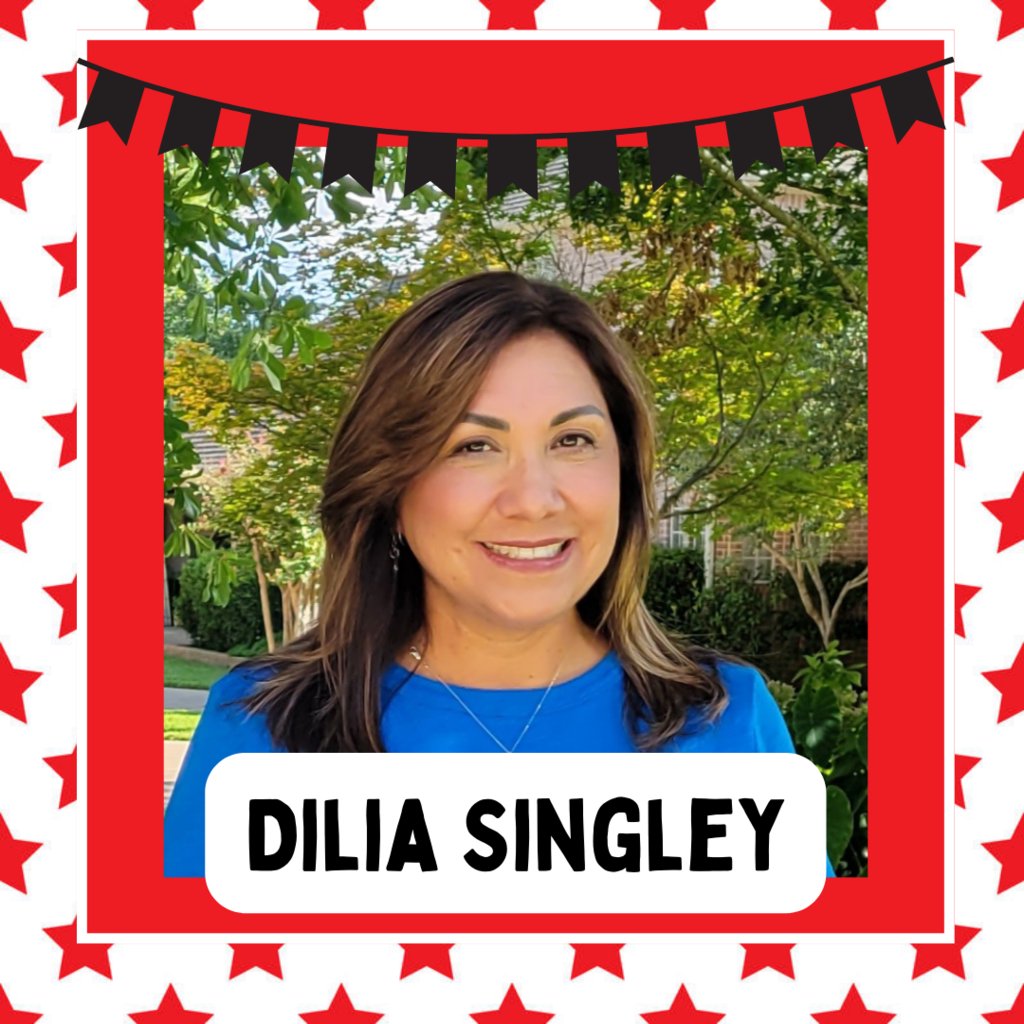 Rice TEAM, meet Dilia Singley. She is joining us from Moore MS, to teach 5th grade RLA. Dilia and her husband have two children, Ethan and Madeleine. When she's not in her classroom, Dilia has two dogs she loves to spend time with. We are so pumped she decided to be a Ranger!