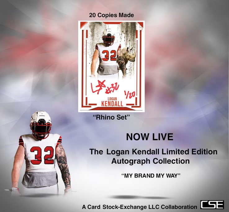 loganhkendall's tweet photo. Very excited to launch my first trading card with @CardStockExcha1 
Get yours today, link below! 
https://t.co/IK2T3bUTCC https://t.co/bza0mf1jIN