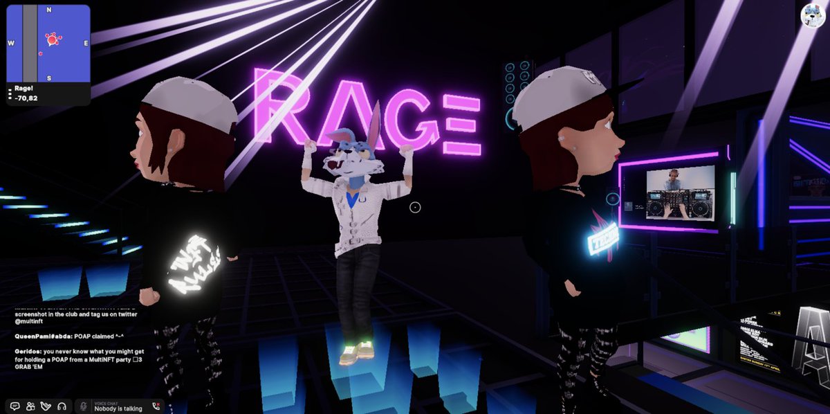 Rage! is on absolute fire right now in <a href="/decentraland/">Decentraland</a>! Feel like I'm in the movie Blade with Wesley Snipes XD Thank you <a href="/multinft/">MULTI</a> as always!