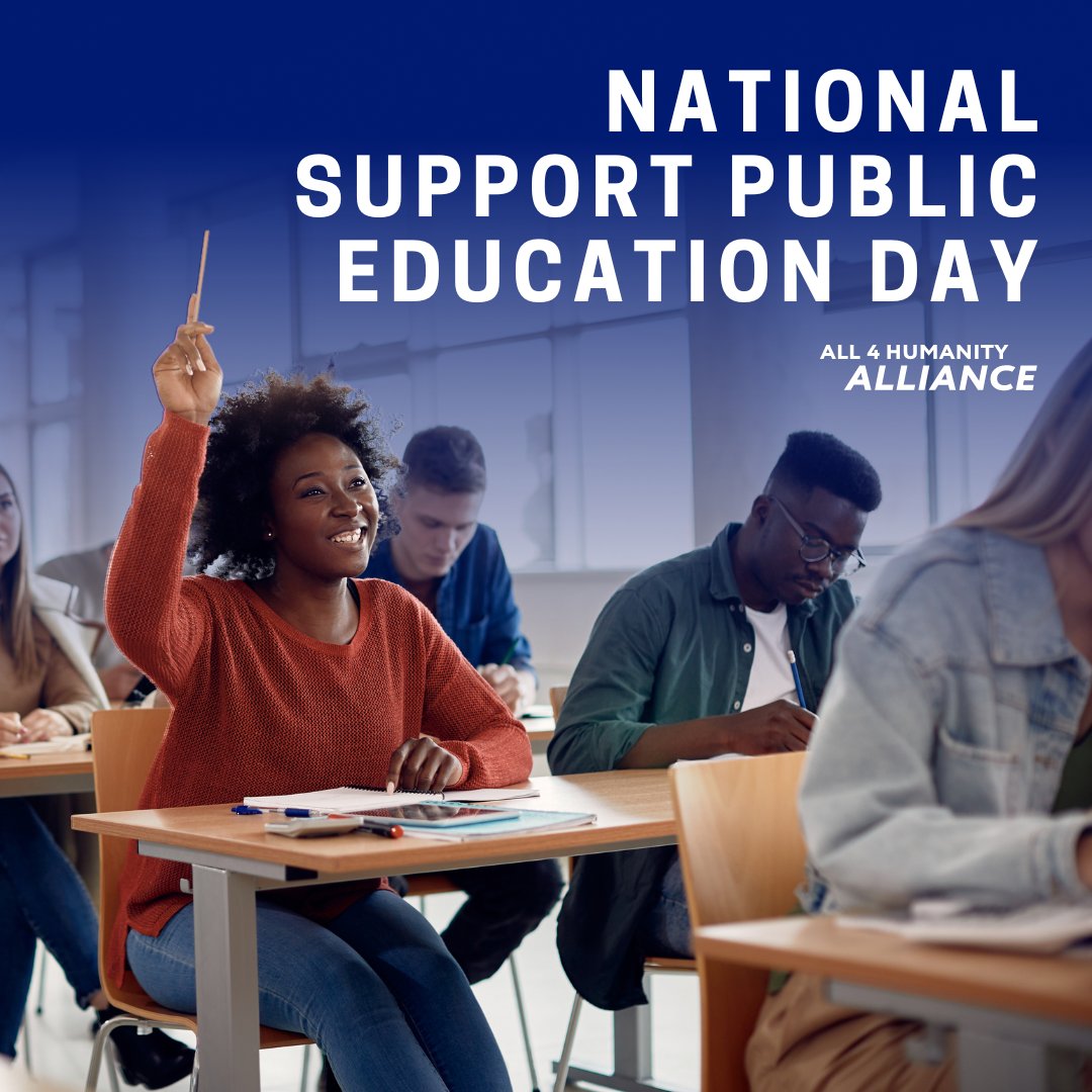 a4halliance's tweet photo. Today, we celebrate National Support Public Education Day. 📚

There's no doubt that children are the future of any country, and National Support Public Education Day aims to raise awareness about this fact. Education is a basic and important right of all human beings. https://t.co/2isjgs1yyz