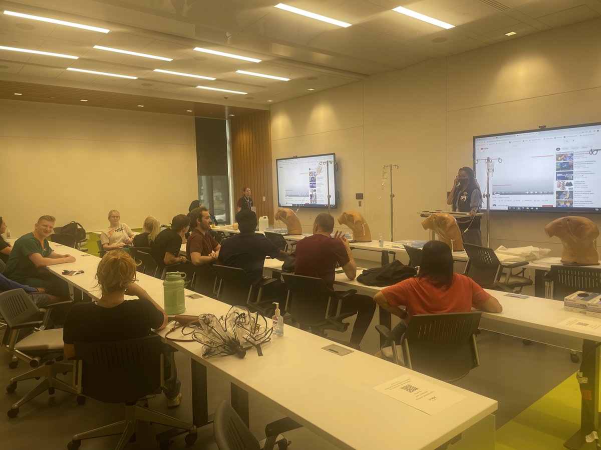 UthscSign's tweet photo. Thanks to everyone who joined us for our Lumbar Puncture Skills Lab! This resident-led course taught UTHSC's medical students both the uses and potential adverse effects of administering an LP. Students got the chance to practice performing a lumbar puncture on Maniquins! https://t.co/Al9S9jPoH3