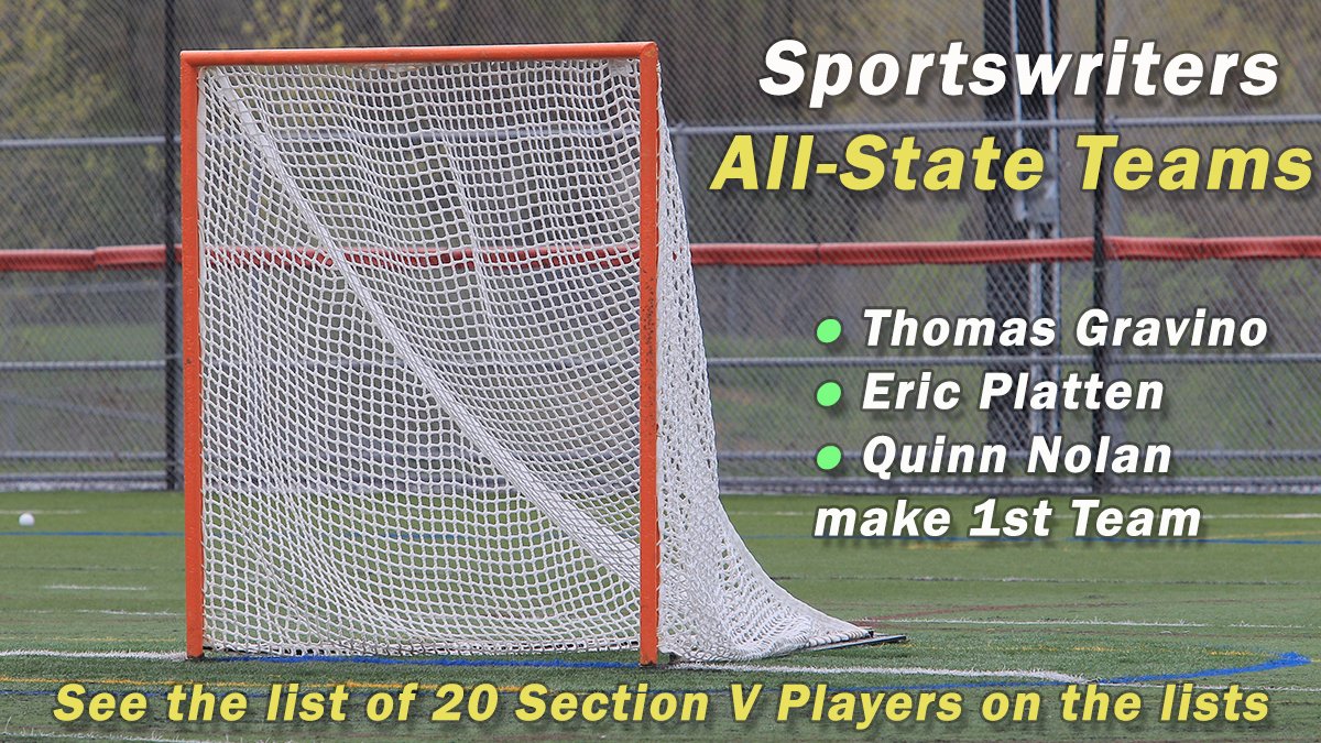 Thomas Gravino (Victor), Eric Platten (Canandaigua) and Quinn Nolan (Pal-Mac) make 1st Team All-State and seventeen others make the lists from the New York State Sportswriters Association. Check out the story on BLaxFive.NET