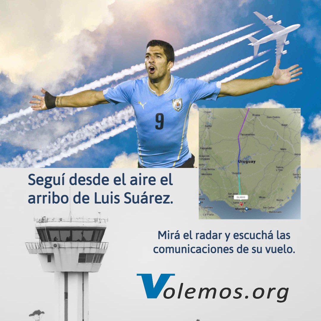El arribo de <a href="/luissuarez9/">Luis Suárez</a> este domingo despierta curiosidad sobre el funcionamiento del transporte aéreo. Desde Volemos.org brindamos herramientas para que toda la comunidad pueda conocer, aprender y disfrutar en forma segura la actividad aeronáutica. #HolaLuis