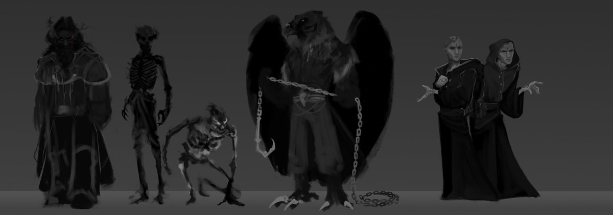 Unawarew0lf's tweet photo. D&amp;D campaign art dump of some backstory pirates! https://t.co/AJrVhRkWYq