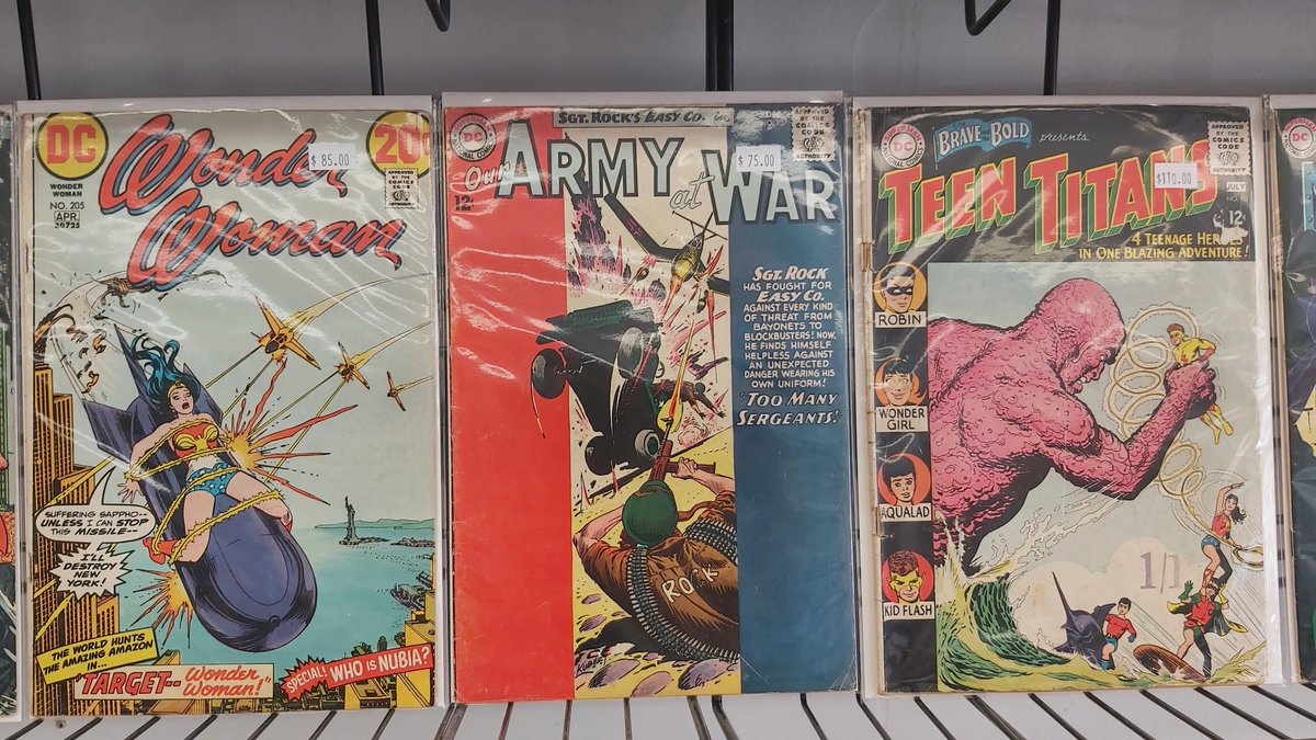 alphacomics's tweet image. Just put out some new wall books this morning.  Dive into our 203 long boxes of back issues and beat the heat in air conditioned bliss.