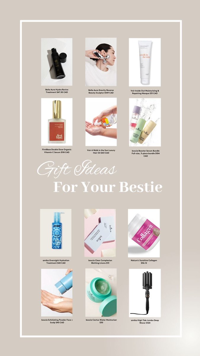 Happy International Friendship Day! Show appreciation for your bestie by treating them to a special gift! Check out our favorite beauty and wellness gifts from Bella Aura, amika, FirstBase, boscia, Voir and Nature's Sunshine! #internationalfriendshipday #bestfriendgiftguide