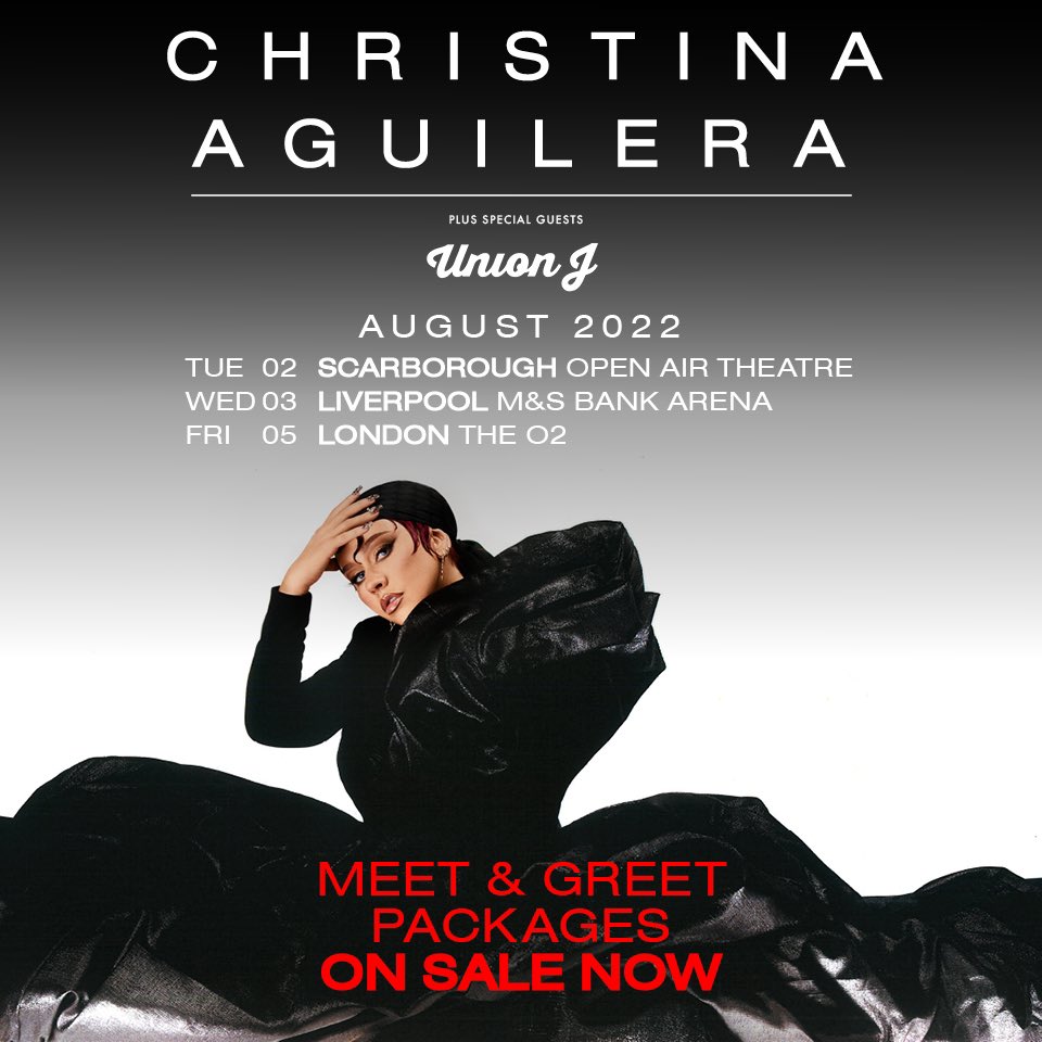 xtina's tweet image. UK Fighters! I’m giving one lucky fan a pair of tickets and VIP upgrades to meet me before the show of their choice! 

To Enter: 
Like this post and retweet using #XtinaVIPNation ✨

Can’t wait to see you 💋 
ChristinaAguilera.lnk.to/VIPNation