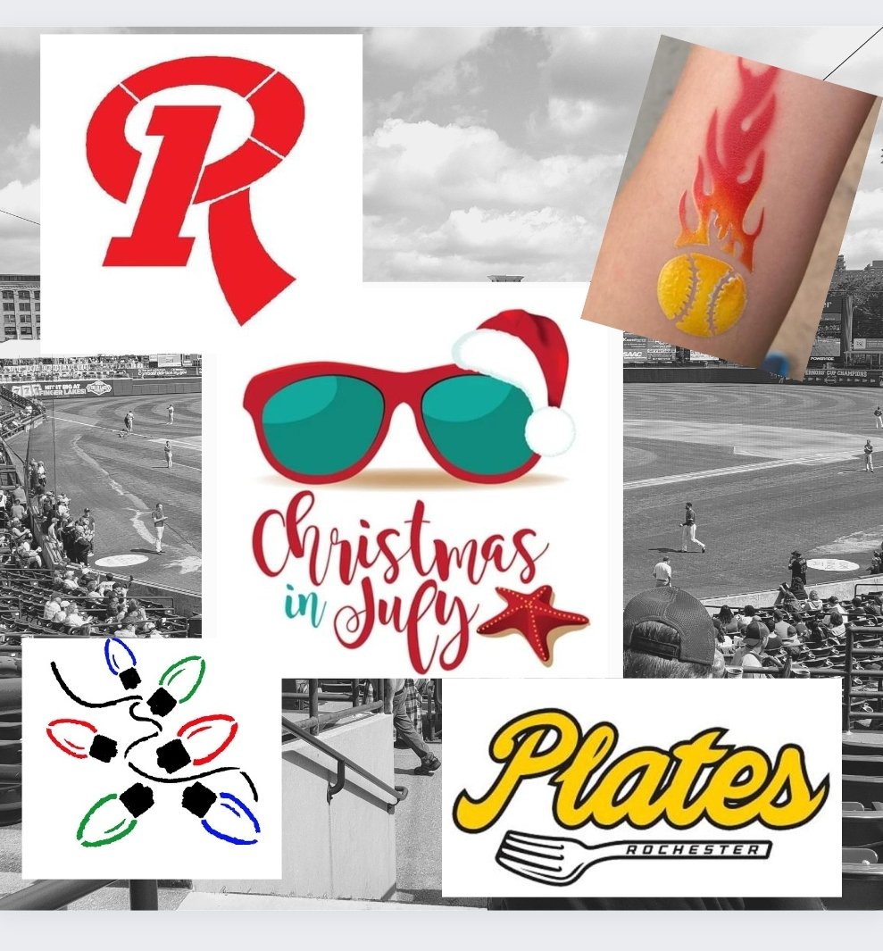 ArlenesCostumes's tweet photo. We're doing FREE airbrush face painting and temporary tattoos for EVERYONE at the @rocredwings game tonight! It's Christmas in July!!
#arlenescostumes #roc #rochesterny #roclive #rocliving #roctownlive #christmasinjuly #rocredwings #frontierfield https://t.co/gdXkZK0Dzw