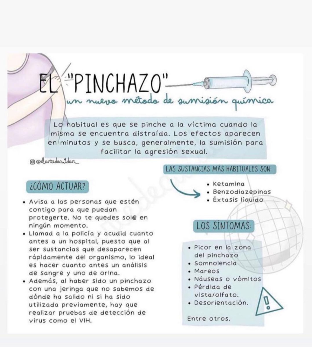 A tener en cuenta y compartir al respecto de "los pinchazos":