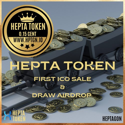 HEPTA COIN 🚀💪💥🌄
FIRST ICO SALE &amp; DRAW AIRDROP
WEBSITE : HPTGN.io
Telegram Global : t.me/HeptagonGlobal
GiveAway Telegram : @HeptaTokenBot