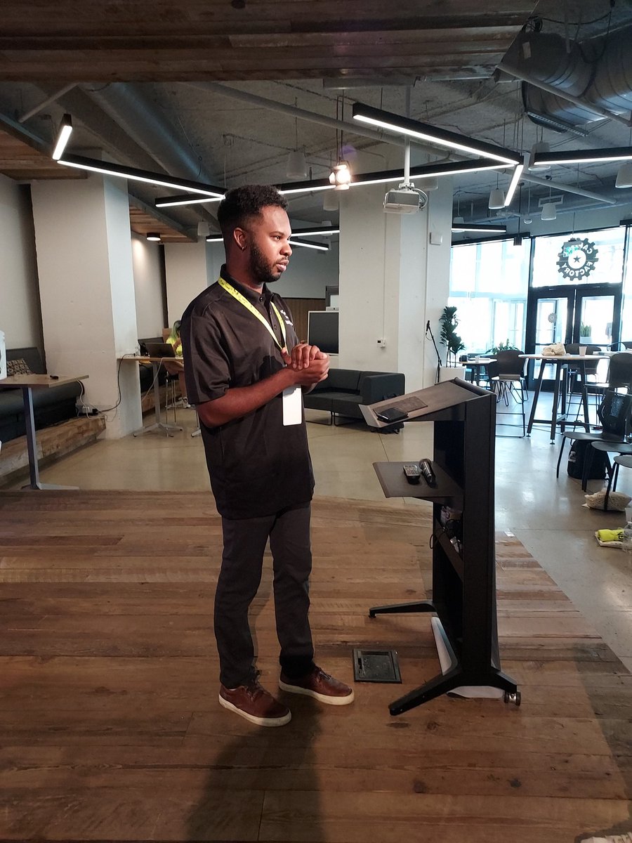 Eli, our developer is practicing for today's competition.