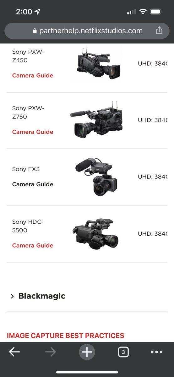 The FX3 is now a Netflix approved camera FWIW.