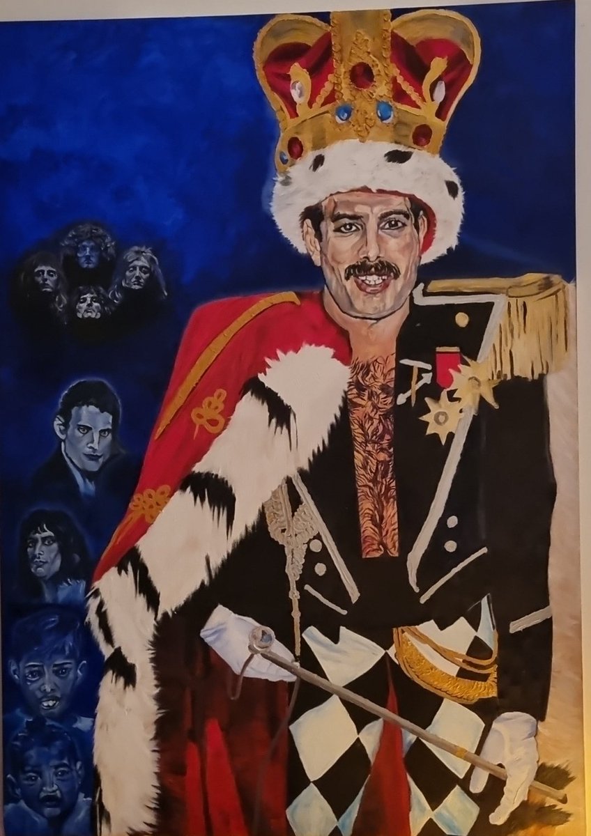 #FreddieMercury #queen #brianmay #rogertaylor #johndeacon #queenband #bohemianrhapsody #rock #freddiemercuryforever #freddie #ramimalek #music #farrokhbulsara #queenmusic 
 #brianmayqueen #rogertaylorqueen #freddiemercuryfan oil paint 140 cm x 100 cm what is your offer