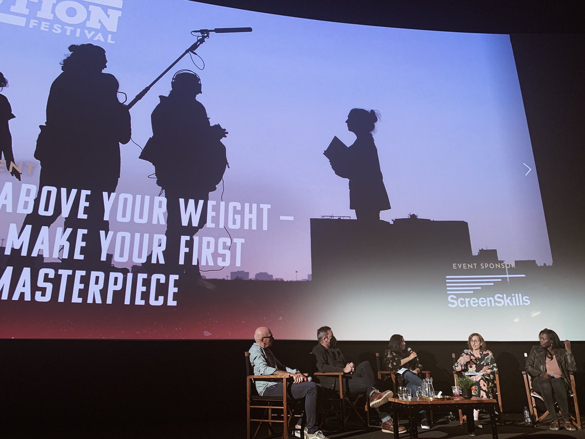 majesticdisordr's tweet image. So much insight shared in the panel “How to Punch Above Your Weight” in @TheActionFest hosted by @AshantiOmkar with @katis_paul of @PukkaFilms + @JewsonFilm + @UKScreenSkills #LondonActionFestival