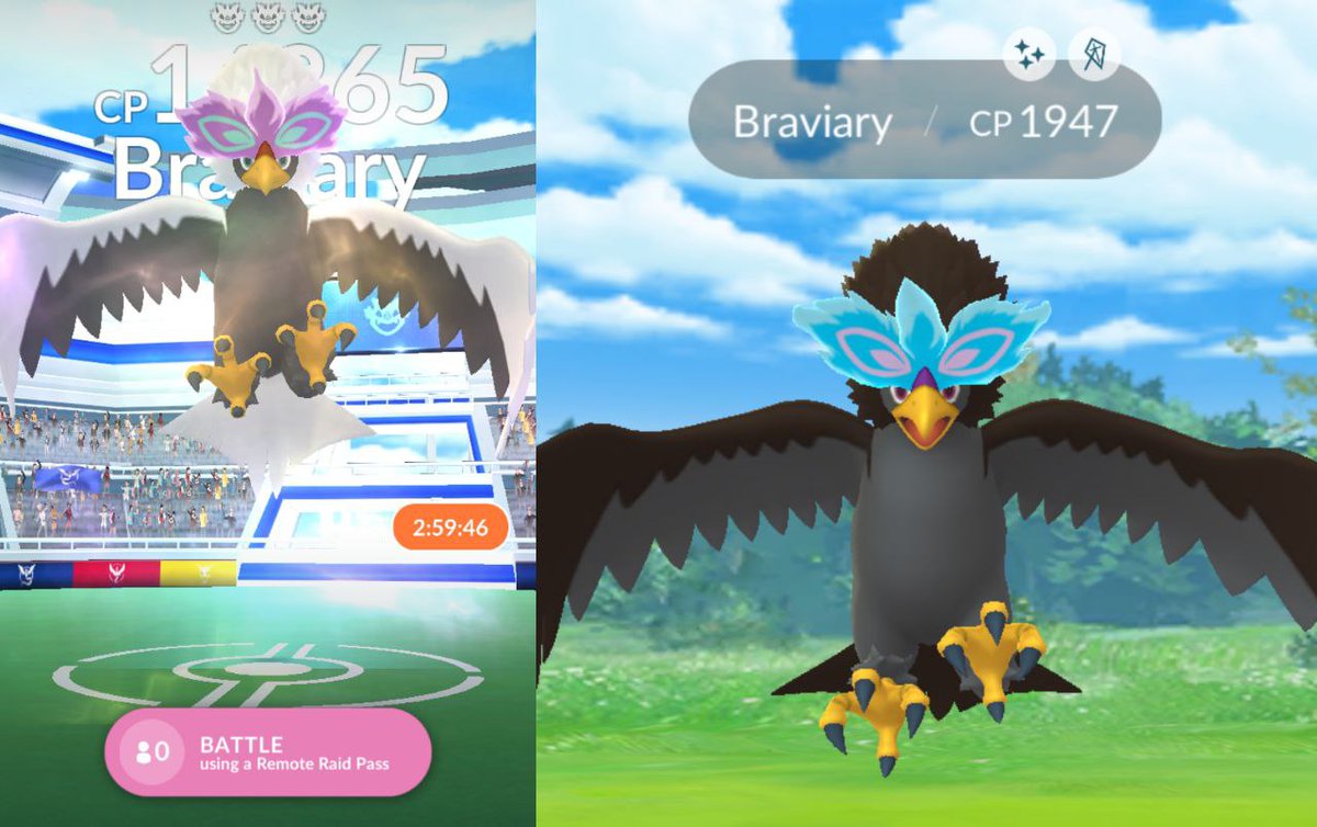 El Día de Incursiones de Braviary Hisui ha iniciado en algunos países.

La dificultad de la incursión es de Tier 3. Está disponible shiny.

Fuente: Discord PokeMiners | Información del evento