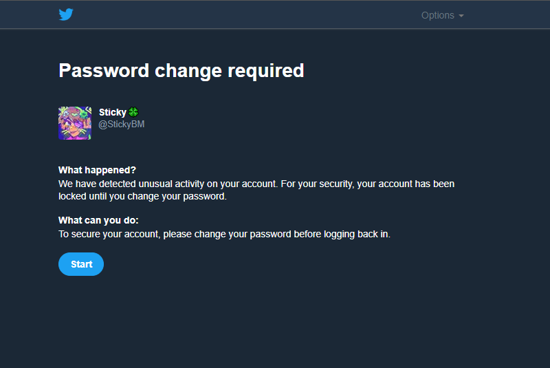 Spyrodile's tweet photo. STICKYBM Has been locked out of his account https://t.co/Z4b0G2NFtQ