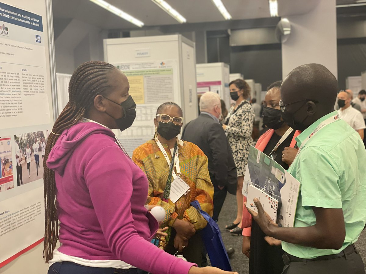 JSIhealth's tweet photo. Thank you to everyone who stopped by our #Zambia- DISCOVER poster today! 🙌🏾 See you tomorrow at #AIDS2022 https://t.co/UMx6Nay3Tv