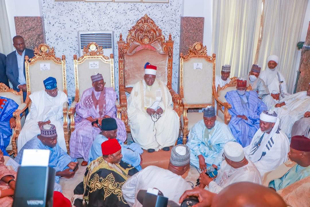 APC Governors and Bola Tinubu today attended the wedding of the daughter of their vice presidential candidate, Kashim Shettima