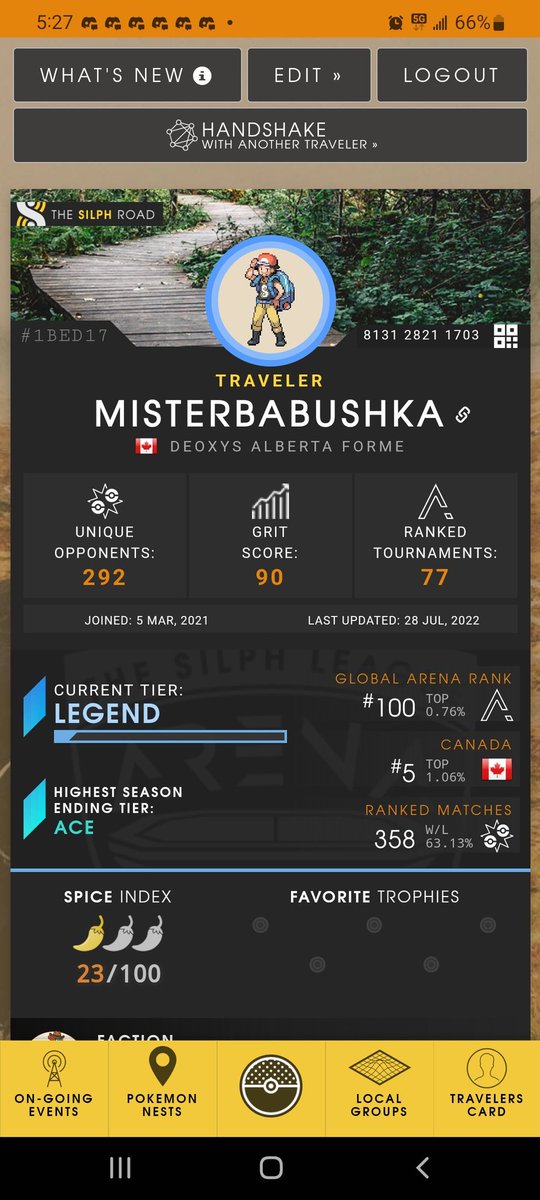 Hit legend in Silph for the 1st time, 1st full season, very happy with it. After the recalc, and i get my 10x will move up much more in the rankings! <a href="/SilphGG/">Silph Arena</a> <a href="/playpokemon/">Play! Pokémon</a> <a href="/PGBLPvP/">Pokemon Go Battle League</a>